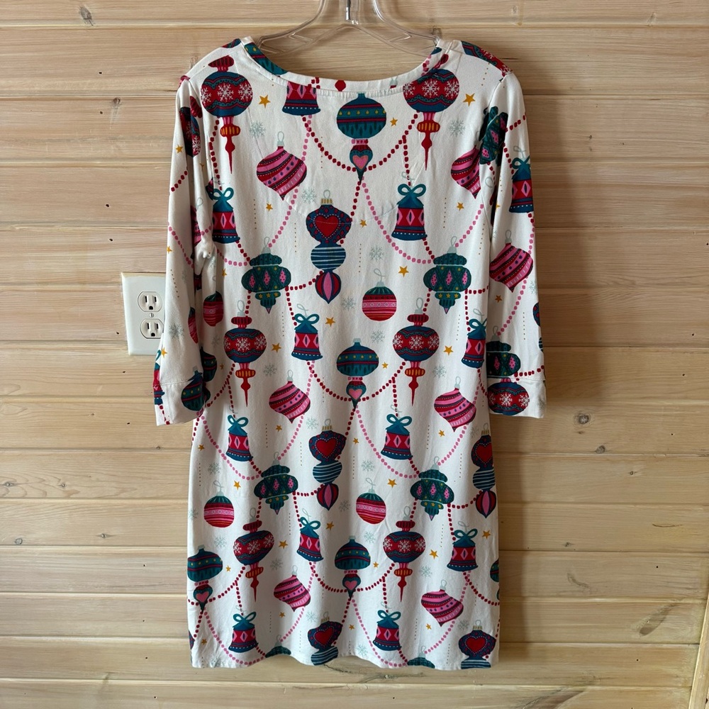 Soma Holiday Ornament Print Nightshirt Sleep Shirt Women’s Small Nightgown - Picture 3 of 5